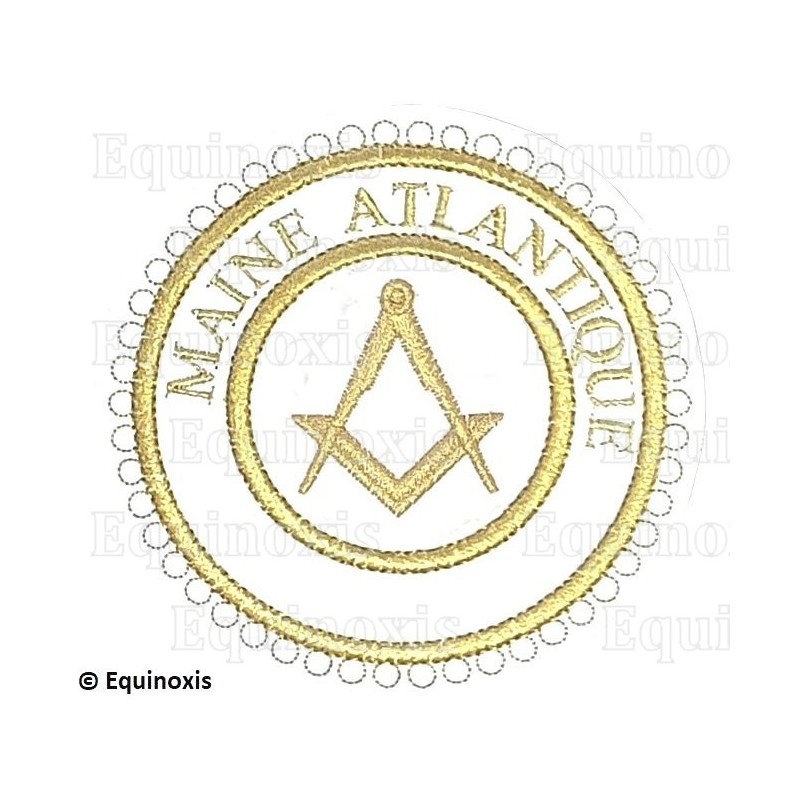 Badge / Macaron GLNF – Grande tenue provinciale – Assistant Grand Maître – Maine Atlantique – Brodé machine